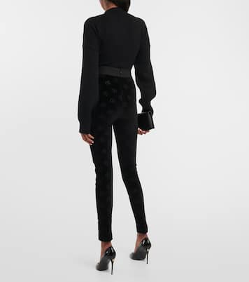 Leggings de terciopelo de tiro alto | Dolce&Gabbana