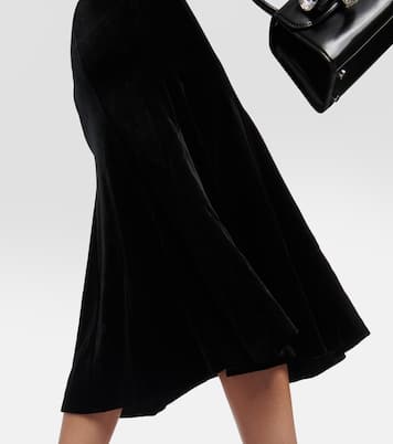 Embellished velvet midi dress | Self-Portrait