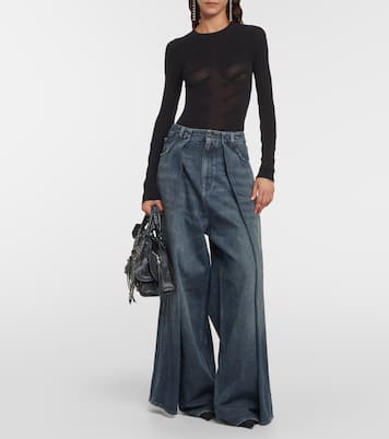 Jeans a gamba larga e vita alta | Balenciaga