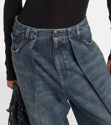 Jeans a gamba larga e vita alta | Balenciaga