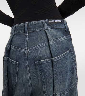 Jeans a gamba larga e vita alta | Balenciaga