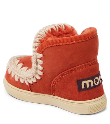 Sneakers aus Veloursleder mit Shearling | Mou Kids