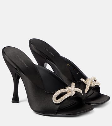 Mules en satin à ornements | Ferragamo