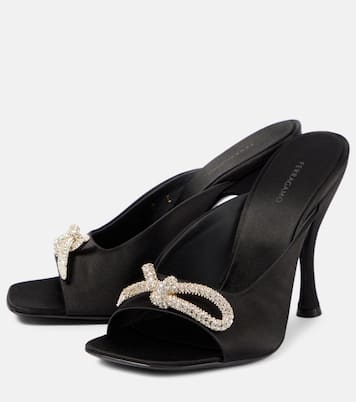 Mules en satin à ornements | Ferragamo