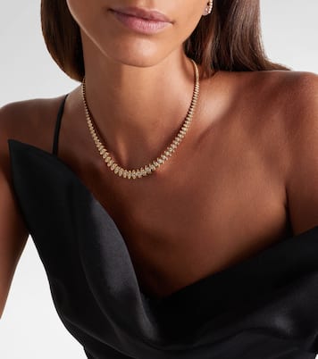 Eternity 14kt gold necklace with diamonds | Sydney Evan