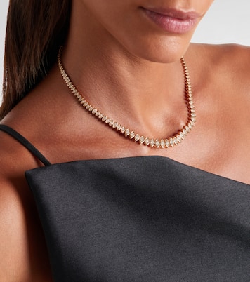 Eternity 14kt gold necklace with diamonds | Sydney Evan