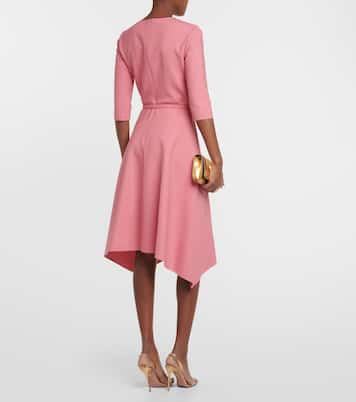 Vestido midi de mezcla de lana | Oscar de la Renta