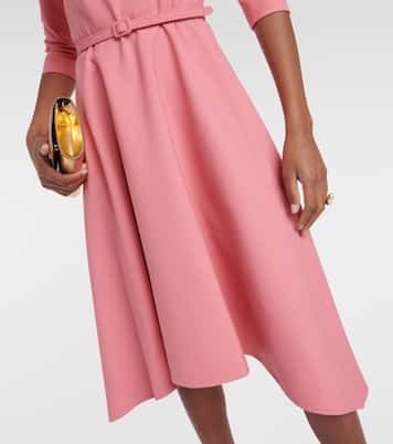Vestido midi de mezcla de lana | Oscar de la Renta