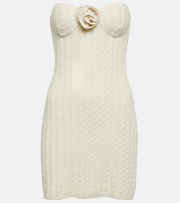 Floral-appliqué strapless minidress | Magda Butrym