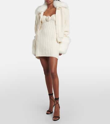 Floral-appliqué strapless minidress | Magda Butrym