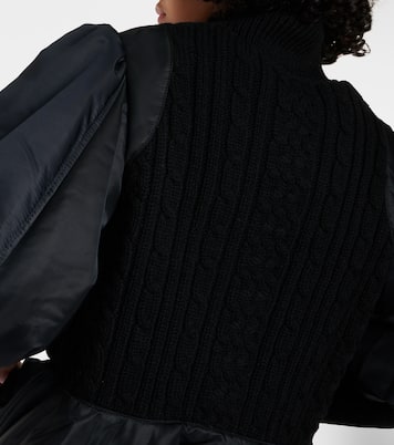 Peplum wool and technical bomber jacket  | Noir Kei Ninomiya