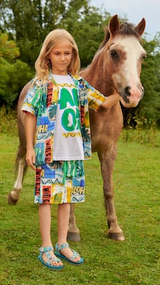 Camisa Aloha de algodón estampada | Stella McCartney Kids