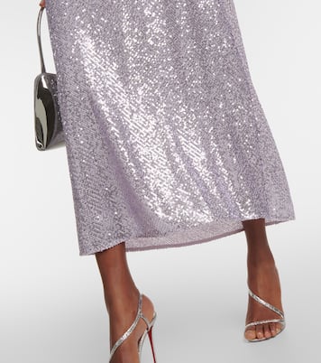 Vestido largo Zuri con cuello halter | Rixo