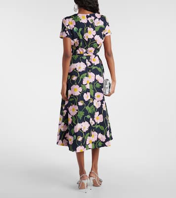 Floral cotton poplin midi dress | Oscar de la Renta