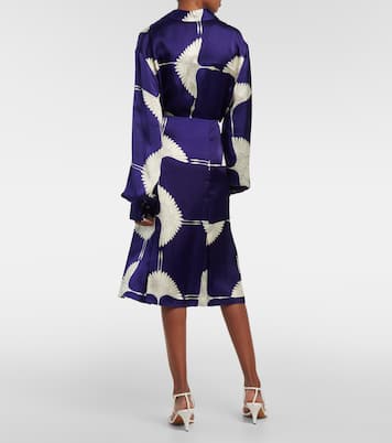 Levy printed twill midi skirt | Khaite