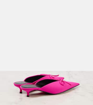 Mules Knife Bow mit Leder | Balenciaga