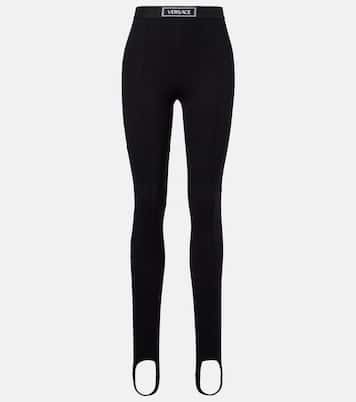 Leggings con fuseau de tiro alto con logo | Versace