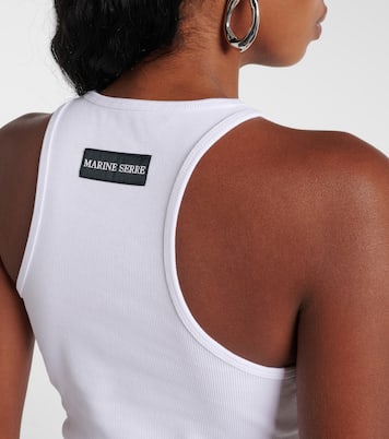 Moon cotton-blend jersey tank top | Marine Serre