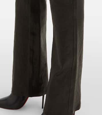 Pantalon Le High Straight Long en cuir | Frame