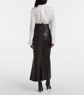 Falda midi Sleek Statement de piel | Dorothee Schumacher
