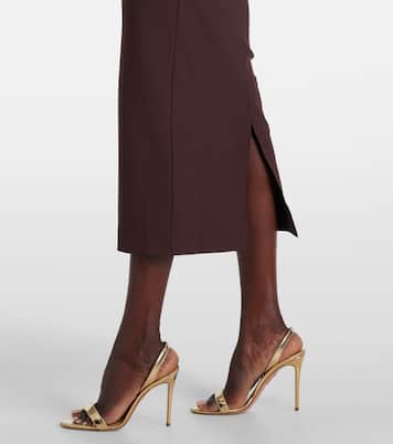 Robe midi asymétrique en soie | Nensi Dojaka