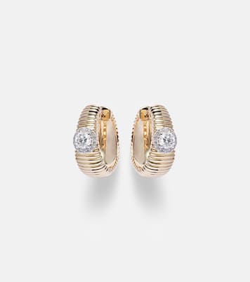 Boucles d'oreilles Disco en or 14 ct et diamants | Stone and Strand