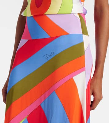 Gonna lunga Iride in jersey di raso | Pucci