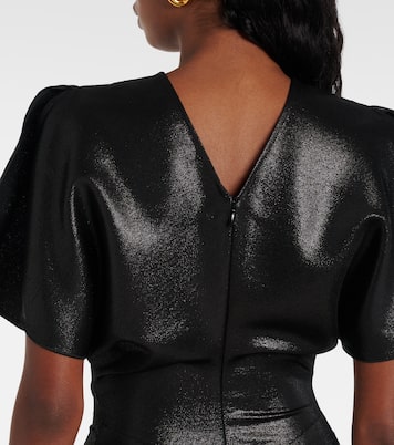 Robe midi en lamé | Victoria Beckham