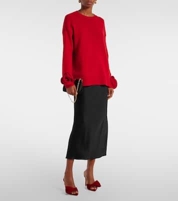 Mules 85 in velluto con fiocco | Gianvito Rossi