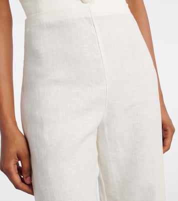 Pantaloni a gamba larga Iride in lino a vita alta | Faithfull