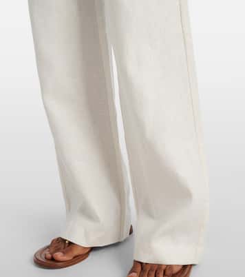 Pantaloni a gamba larga Iride in lino a vita alta | Faithfull