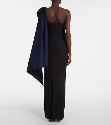 Bow-detail draped taffeta gown | Roland Mouret