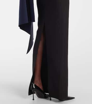 Bow-detail draped taffeta gown | Roland Mouret