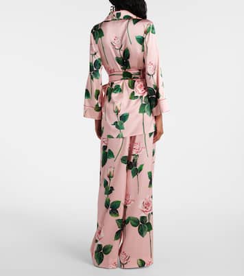 Blouse en soie mélangée a fleurs | Dolce&Gabbana