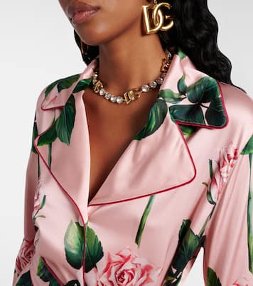 Blouse en soie mélangée a fleurs | Dolce&Gabbana
