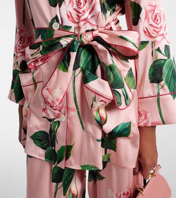 Blouse en soie mélangée a fleurs | Dolce&Gabbana
