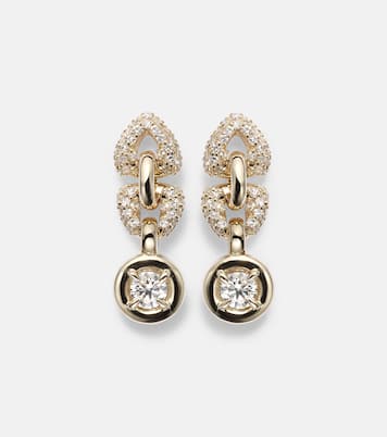 Boucles d'oreilles Rossellini en or 14 ct et diamants | Stone and Strand