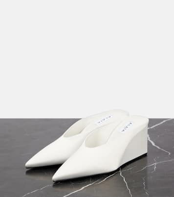 Cube Pointy 75 satin wedges | Alaïa