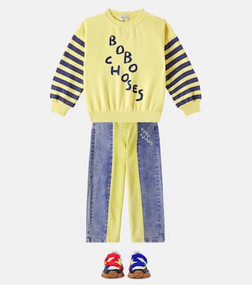 Sudadera de algodón a rayas con logo | Bobo Choses
