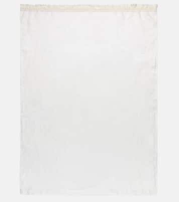 Fringed linen bath sheet | Once Milano