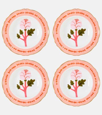 Botanica Rosa set of 4 porcelain soup plates | Bitossi