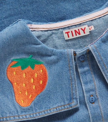 Bluse Strawberries aus Denim | Tinycottons