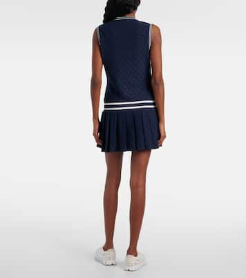 Vestido de tenis de felpa en jacquard plisado | Tory Burch