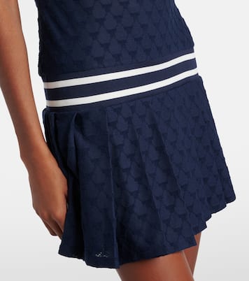 Vestido de tenis de felpa en jacquard plisado | Tory Burch