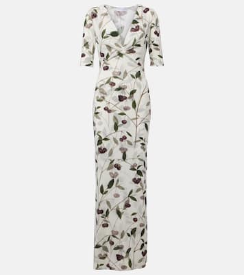 Printed mesh jersey maxi dress | Stella McCartney
