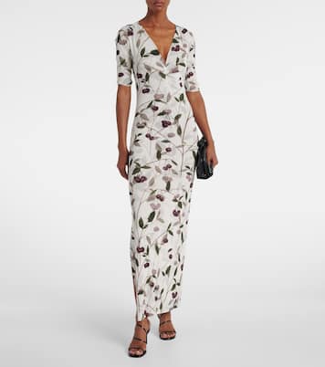 Printed mesh jersey maxi dress | Stella McCartney