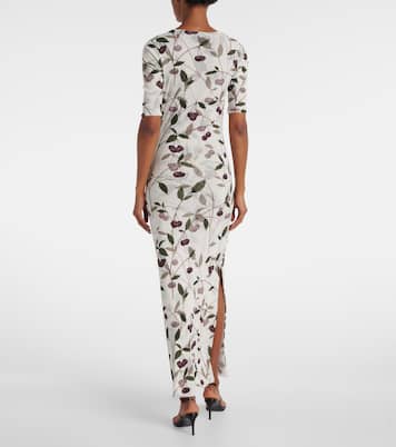 Printed mesh jersey maxi dress | Stella McCartney