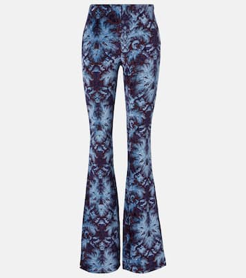 Printed crêpe high-rise flared pants | Etro