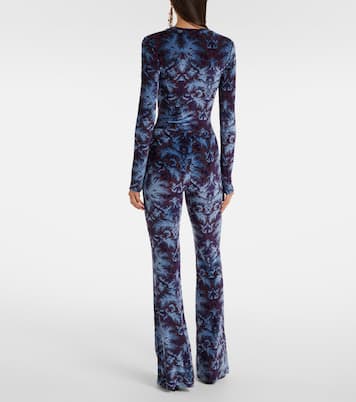 Printed crêpe high-rise flared pants | Etro