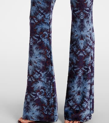 Printed crêpe high-rise flared pants | Etro